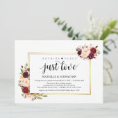 Rien de fantaisie, Elopement Réception Carte d'inv (Debout devant)