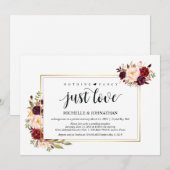 Rien de fantaisie, Elopement Réception Carte d'inv (Devant / Derrière)