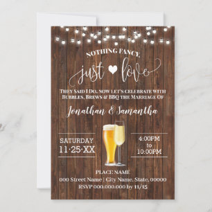 Rien de fantaisie Juste Amour Elopement Invitation