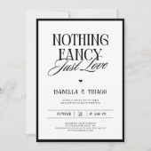 Rien de fantaisiste, invitation minimaliste, juste (Devant)