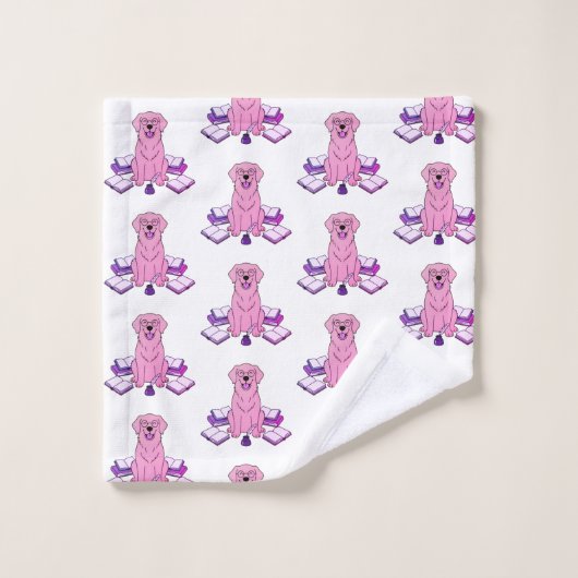 Rien de rose Golden Retriever Écrivain Conception (Gant de toilette)