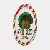 Rien n'aboutent un ornement de Noël de limier (Droite)