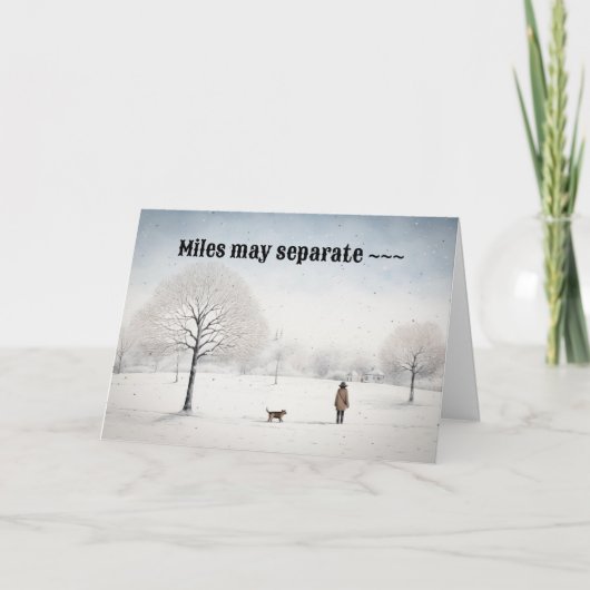 RIEN N'ARRÊTE LA CARTE DE NOËL AMOUR POUR QUICONQU (Devant)