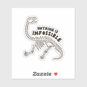 Rien N'Est Imfossile Dinosaure Bones Vinyl Sticker