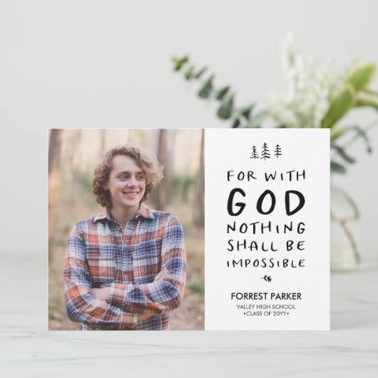 Rien n'est impossible Faire-part de diplôme (Debout devant)