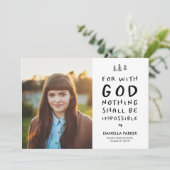 Rien n'est impossible Faire-part de diplôme (Debout devant)