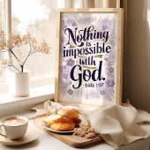 Rien n'est impossible : Luke 1:37 Impression d'art