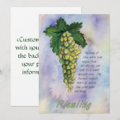Riesling Vin Raisins Invitation (Devant / Derrière)