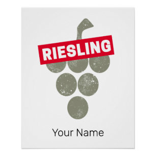 Riesling Vine Wijndrinker Druivenontwerp Perfect Poster