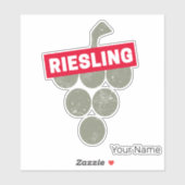 Riesling Vine  Wijndrinker Druivenontwerp Sticker (Vel)