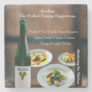 Riesling Wijncombinatie Gids/Master the Kitchen Stenen Onderzetter