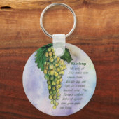 Riesling Wine Grapes Sleutelhanger (Voorkant)