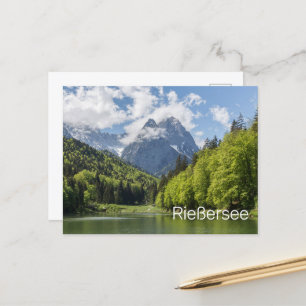 Riessersee Alps Garmisch Partenkirchen Beieren Feestdagenkaart