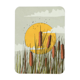 Riet in de Zonsondergang Magneet