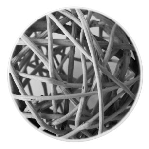 rieten bal rustiek keramische knop