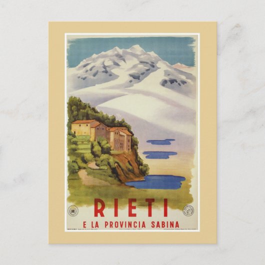 Rieti Sabina  Italiaanse reisposter Briefkaart (Voorkant)