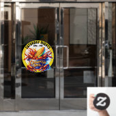 RIETVISKOOKTRAP RAAMSTICKER (Kantoordeur)