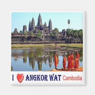 Rif. KH Cambodja, Angkor Wat, I Love, Koelkast Magneet
