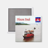 Rif. KH Cambodja, Phnom Penh, koelkast Magneet (Voorkant / Achterkant)