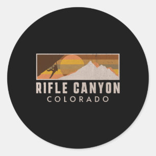 Rifle Canyon Rotsklimmer Nerd Boulderaar Berg Ronde Sticker
