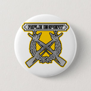 Rifle Expert Badge Ronde Button 5,7 Cm