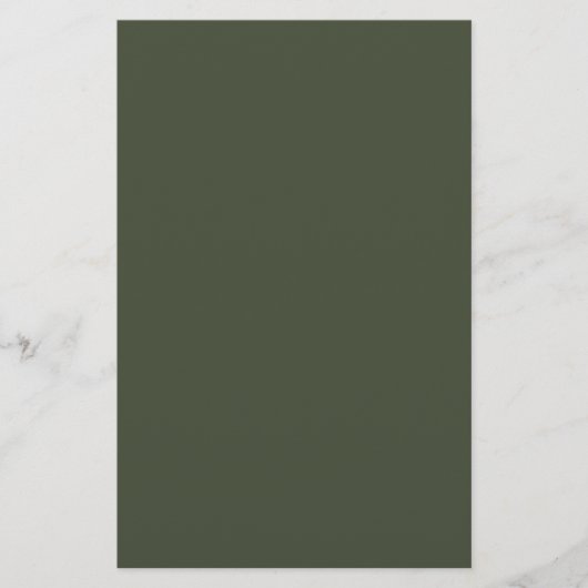 Rifle Green Solid Color Briefpapier (Voorkant)