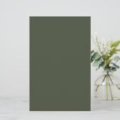 Rifle Green Solid Color Briefpapier (Staand voorkant)