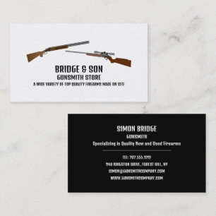 Rifle & Shotgun, Gunsmith, Gunstore Visitekaartje