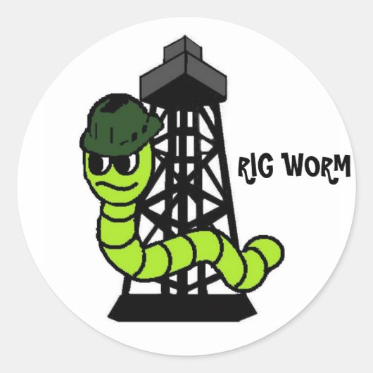 Rig Worm Hard Pet Sticker (Voorkant)