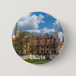 Riga Castle in Riga, Letland Ronde Button 5,7 Cm