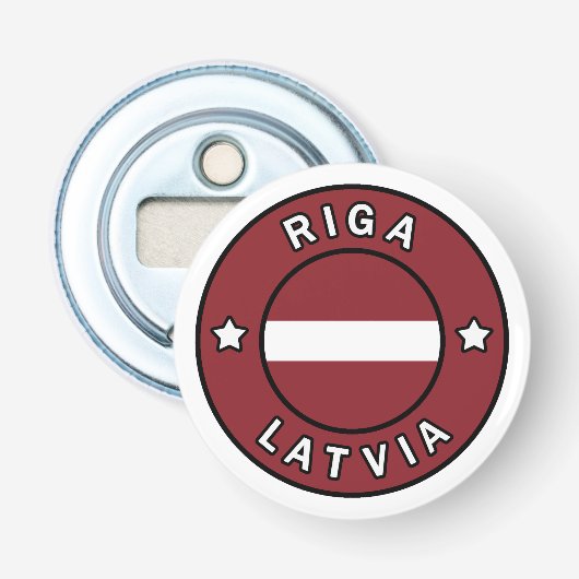 Riga Letland Button Flesopener (Voorkant)