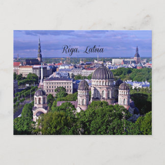 Riga, Letland cityscape Briefkaart