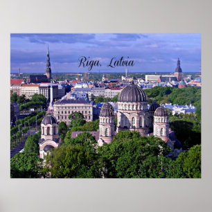 Riga, Letland cityscape Poster