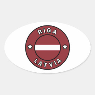 Riga Letland Ovale Sticker