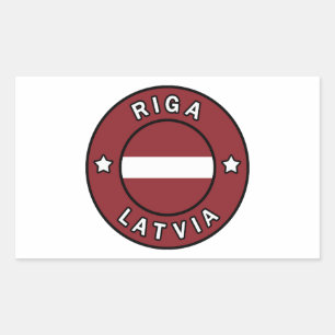 Riga Letland Rechthoekige Sticker