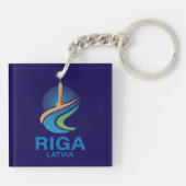 Riga Letland Sleutelhanger (Achterkant)