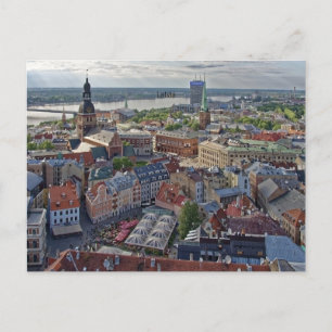 Riga, Letland stadsgezicht foto, Briefkaart