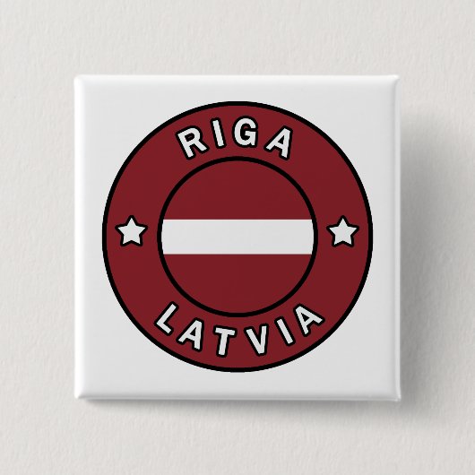 Riga Letland Vierkante Button 5,1 Cm (Voorkant)