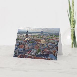 Riga, Letse cityscape-foto, Bedankkaart