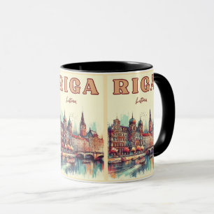 Riga Stad, Letland Baltische cultuur geschenken Mok