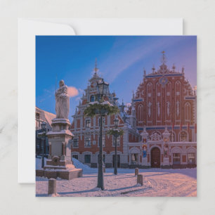 Riga Town Hall Square in de winter