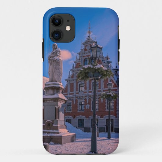 Riga Town Hall Square in de winter Case-Mate iPhone Case (Achterkant)
