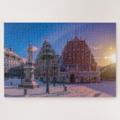 Riga Town Hall Square in de winter Jigzaag Puzzle Legpuzzel (Horizontaal)