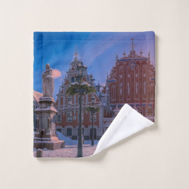 Riga Town Hall Square in winter Canvas Print Washandje