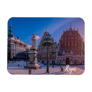 Riga Town Hall Square op winterplein Magneet