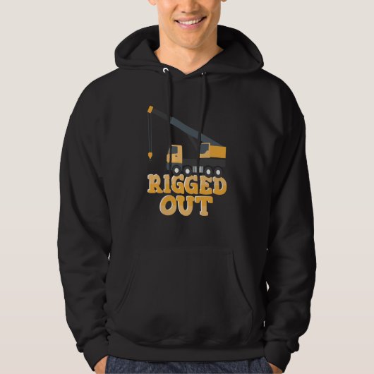 Rigged out Crane Operator Construction Worker Hoodie (Voorkant)