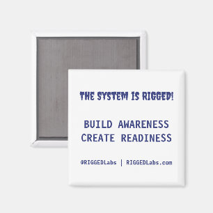 RIGGEDLabs Magnets carrés de sensibilisation Style
