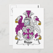 Riggs Family Crest Briefkaart (Voorkant / Achterkant)