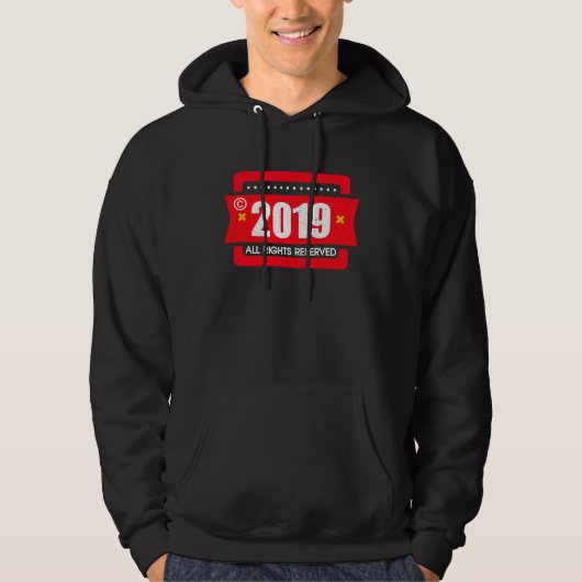 right 2019 All Rights Reserve Hoodie (Voorkant)