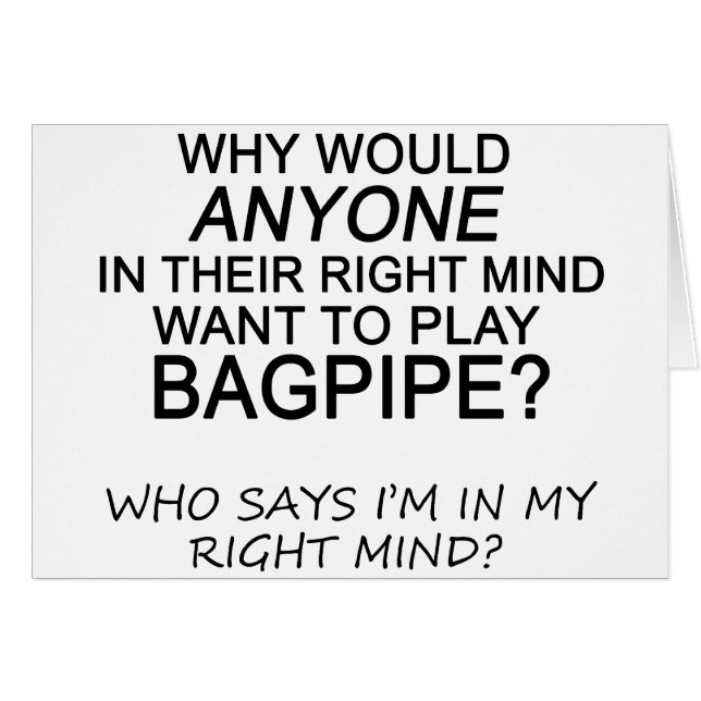 Right Mind Bagpipe (Voorkant Horizontaal)